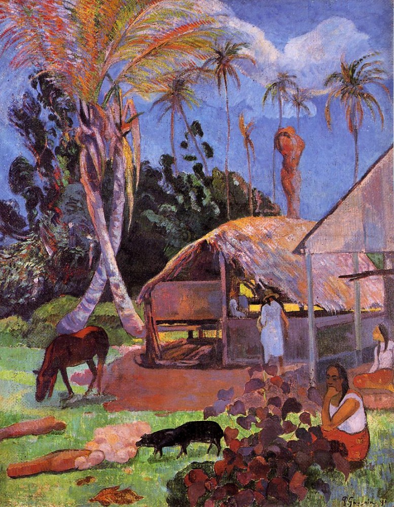 The Black Pigs by Eugène Henri Paul Gauguin