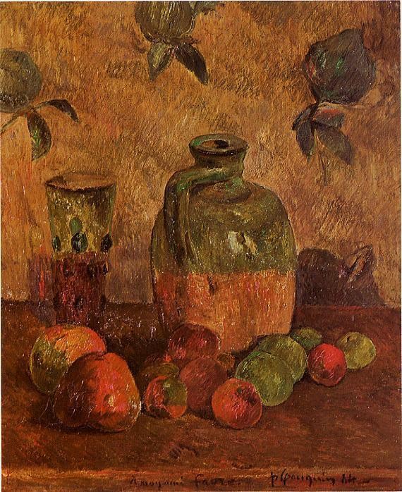 Apples, Jug, Iridescent Glass by Eugène Henri Paul Gauguin