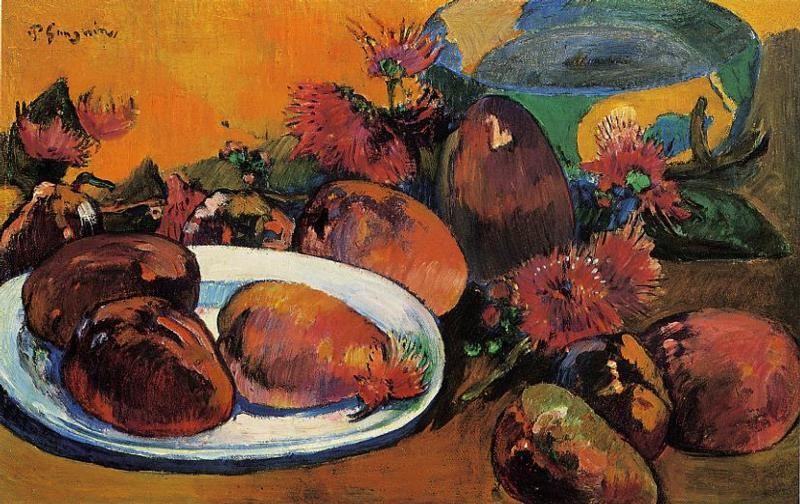 Still Life With Mangoes by Eugène Henri Paul Gauguin