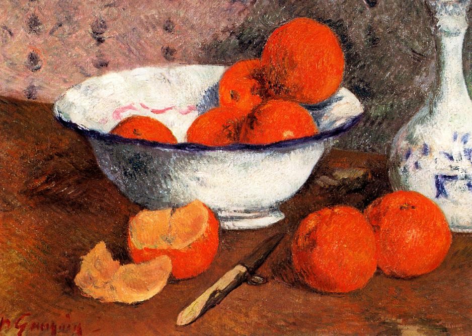 Still Life With Oranges by Eugène Henri Paul Gauguin