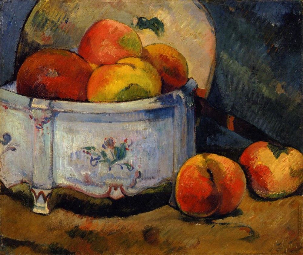 Still Life With Peaches by Eugène Henri Paul Gauguin