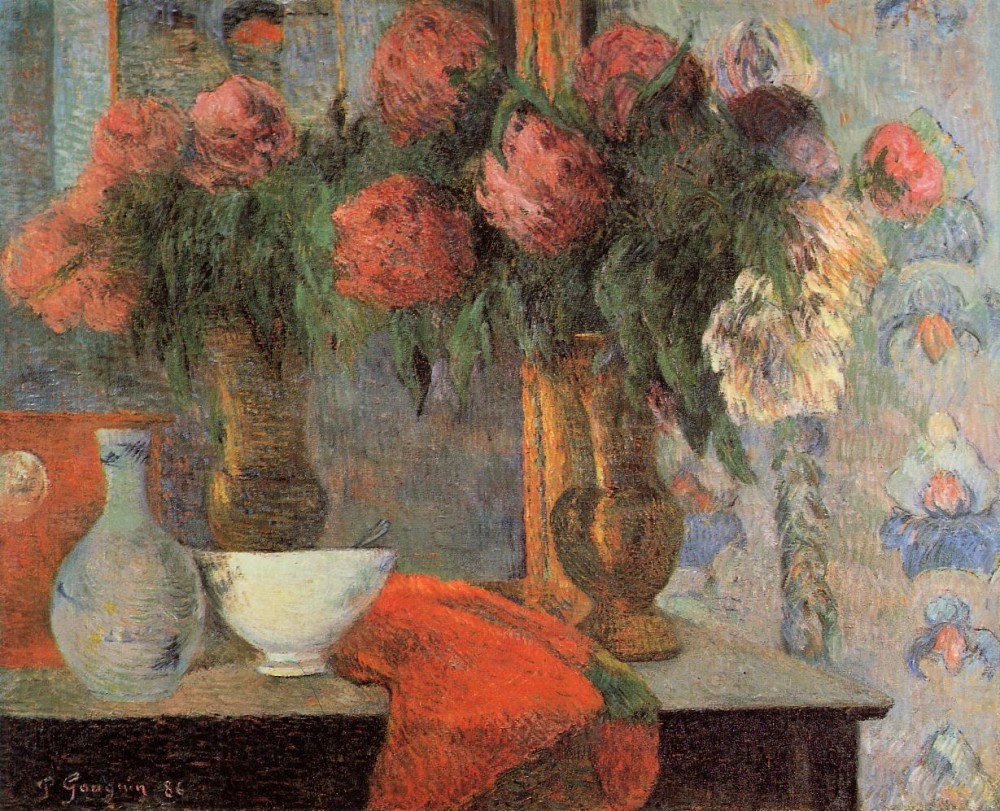 Still Life, The White Bowl by Eugène Henri Paul Gauguin