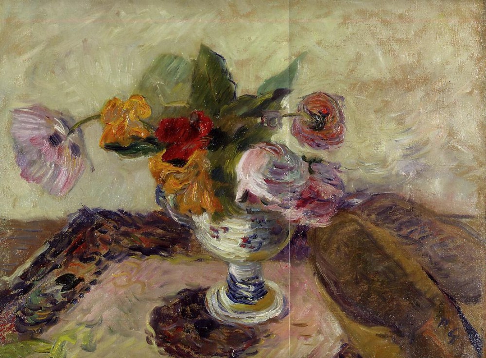 Vase Of Flowers by Eugène Henri Paul Gauguin