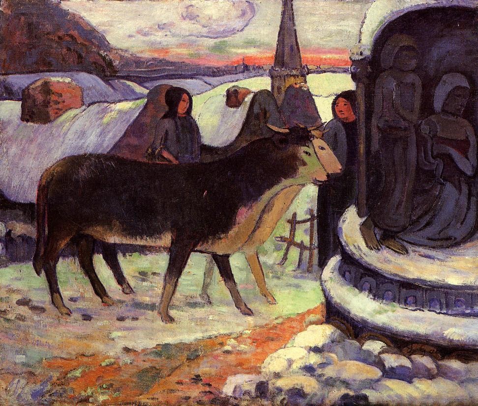 Christmas Night by Eugène Henri Paul Gauguin