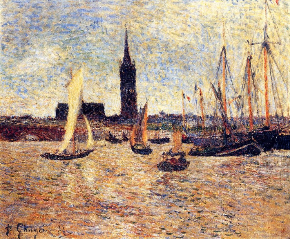 Bordeaux Harbor by Eugène Henri Paul Gauguin