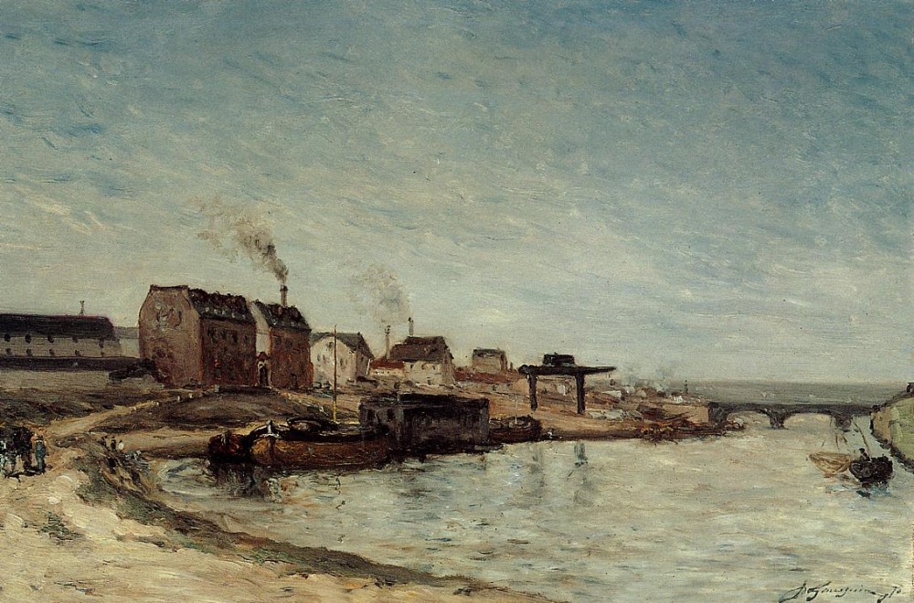 Port De Grenelle II by Eugène Henri Paul Gauguin