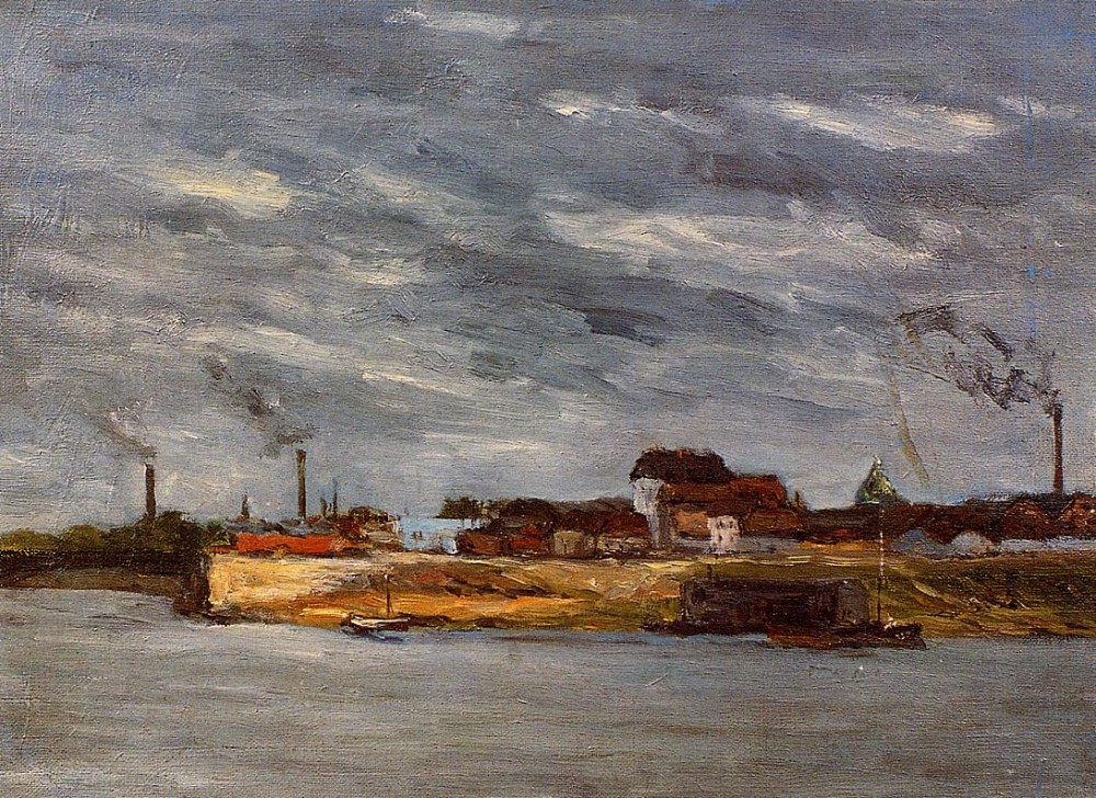 Port De Javel by Eugène Henri Paul Gauguin