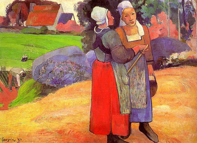 Breton Peasants by Eugène Henri Paul Gauguin