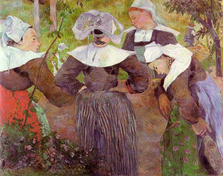 Four Breton Women by Eugène Henri Paul Gauguin