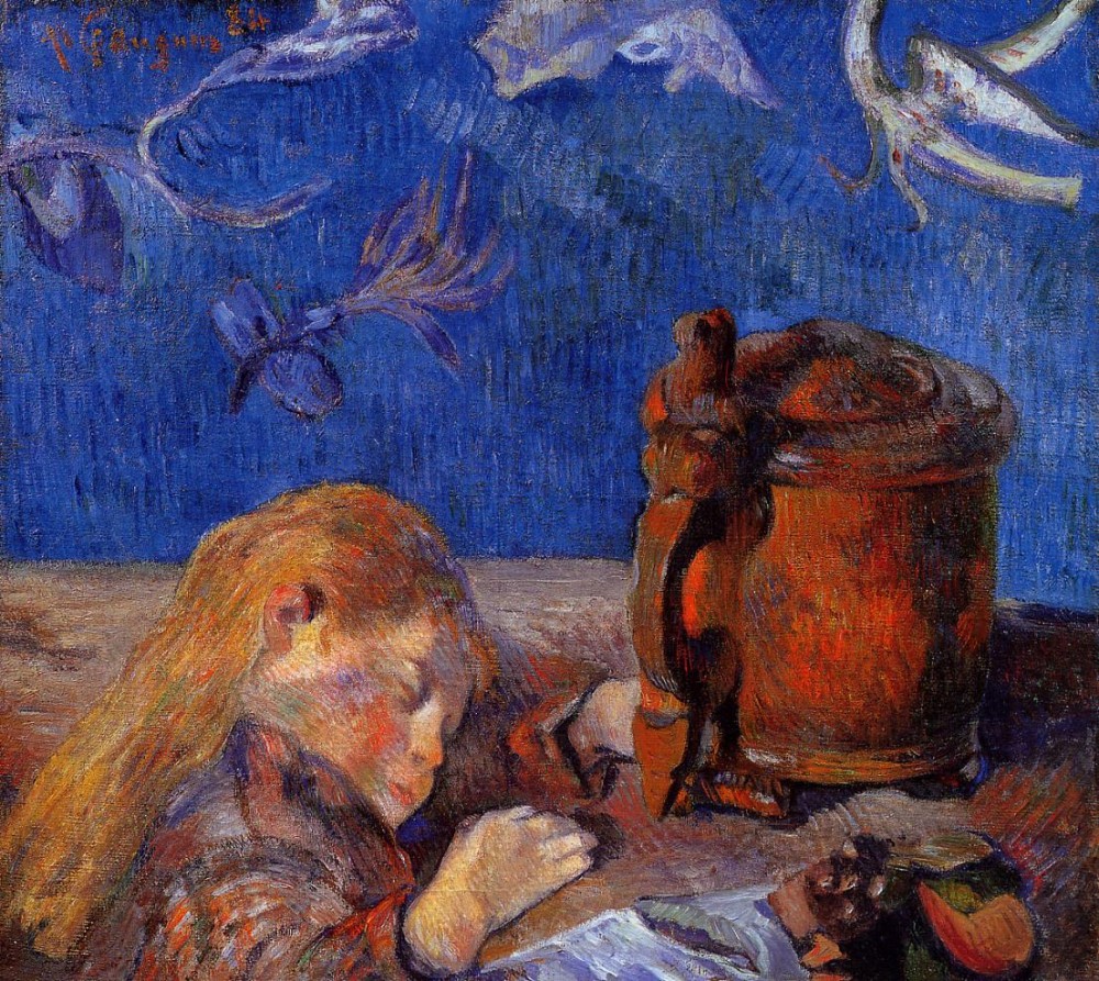Clovis Gauguin Asleep by Eugène Henri Paul Gauguin