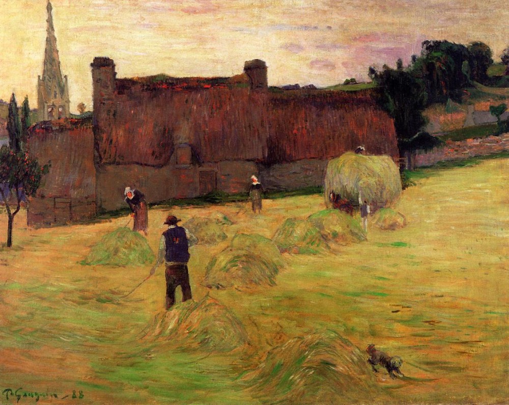 Haymaking by Eugène Henri Paul Gauguin