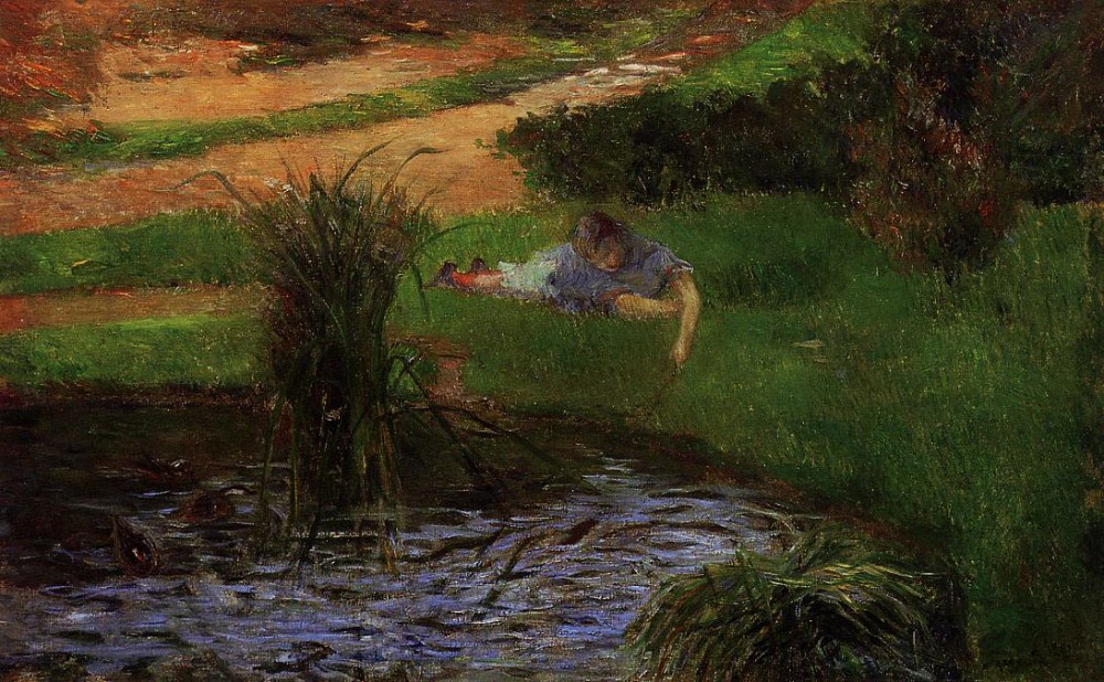 Pond With Ducks by Eugène Henri Paul Gauguin