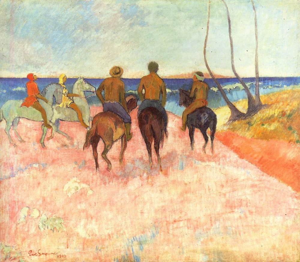 Riders On The Beach by Eugène Henri Paul Gauguin