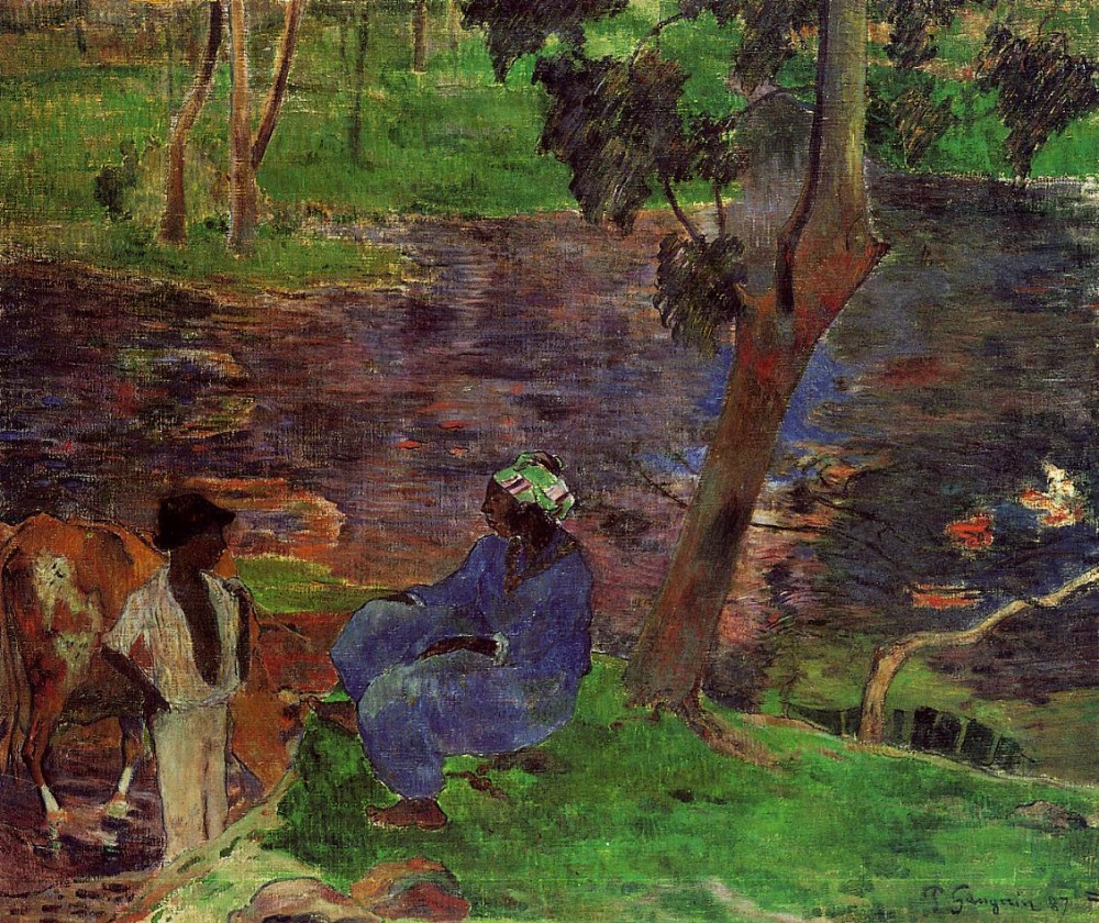 Riverside II by Eugène Henri Paul Gauguin