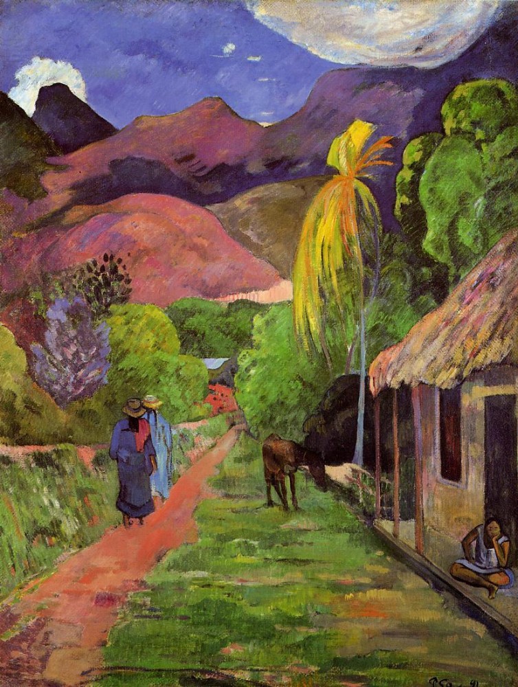Road In Tahiti by Eugène Henri Paul Gauguin