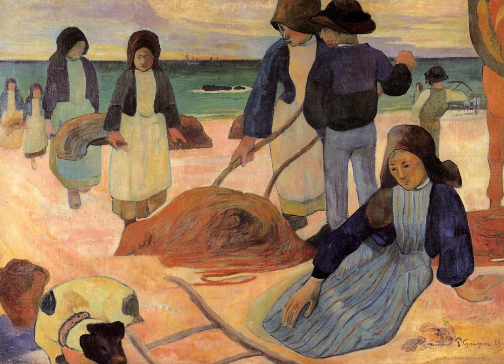 Seaweed Gatherers by Eugène Henri Paul Gauguin
