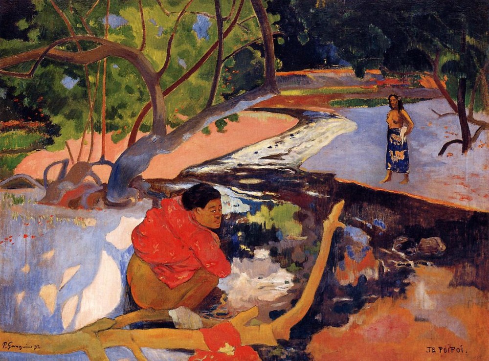 Te Poipoi by Eugène Henri Paul Gauguin