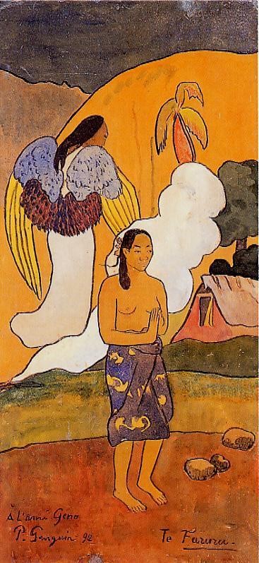 The Encounter by Eugène Henri Paul Gauguin