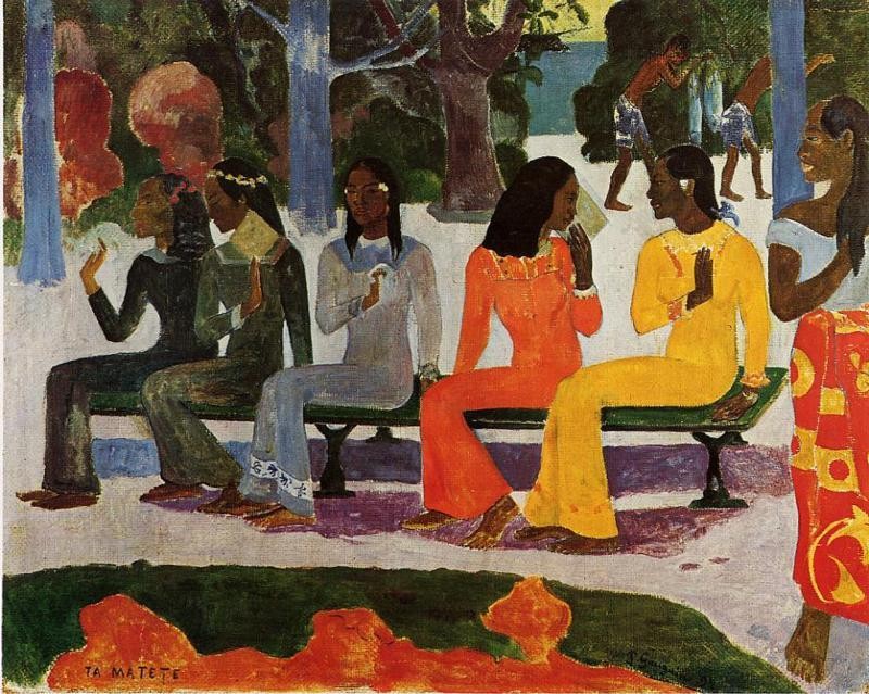 The Market by Eugène Henri Paul Gauguin