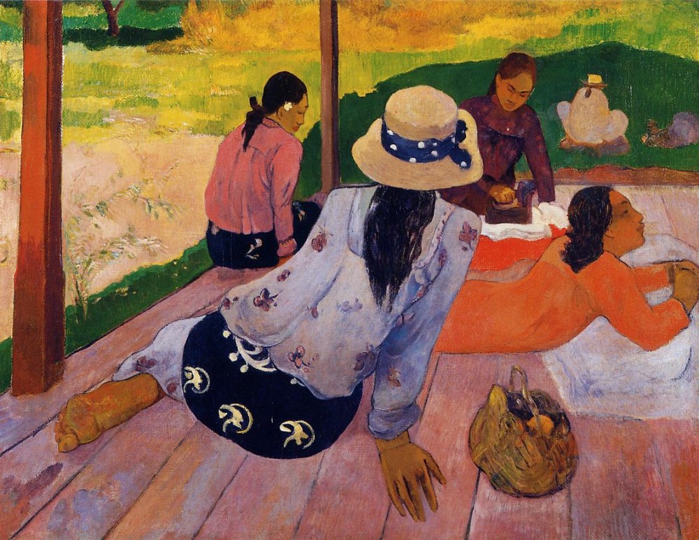 The Siesta by Eugène Henri Paul Gauguin