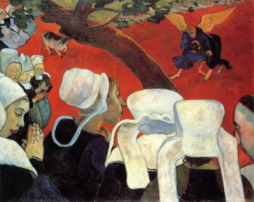 The Vision After The Sermon by Eugène Henri Paul Gauguin