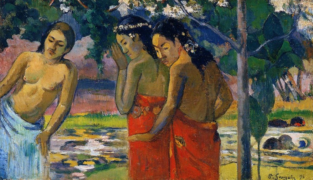 Three Tahitian Women by Eugène Henri Paul Gauguin