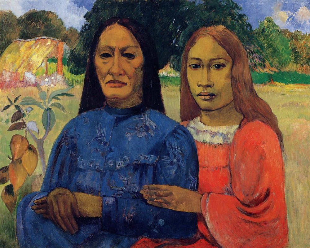 Two Women by Eugène Henri Paul Gauguin