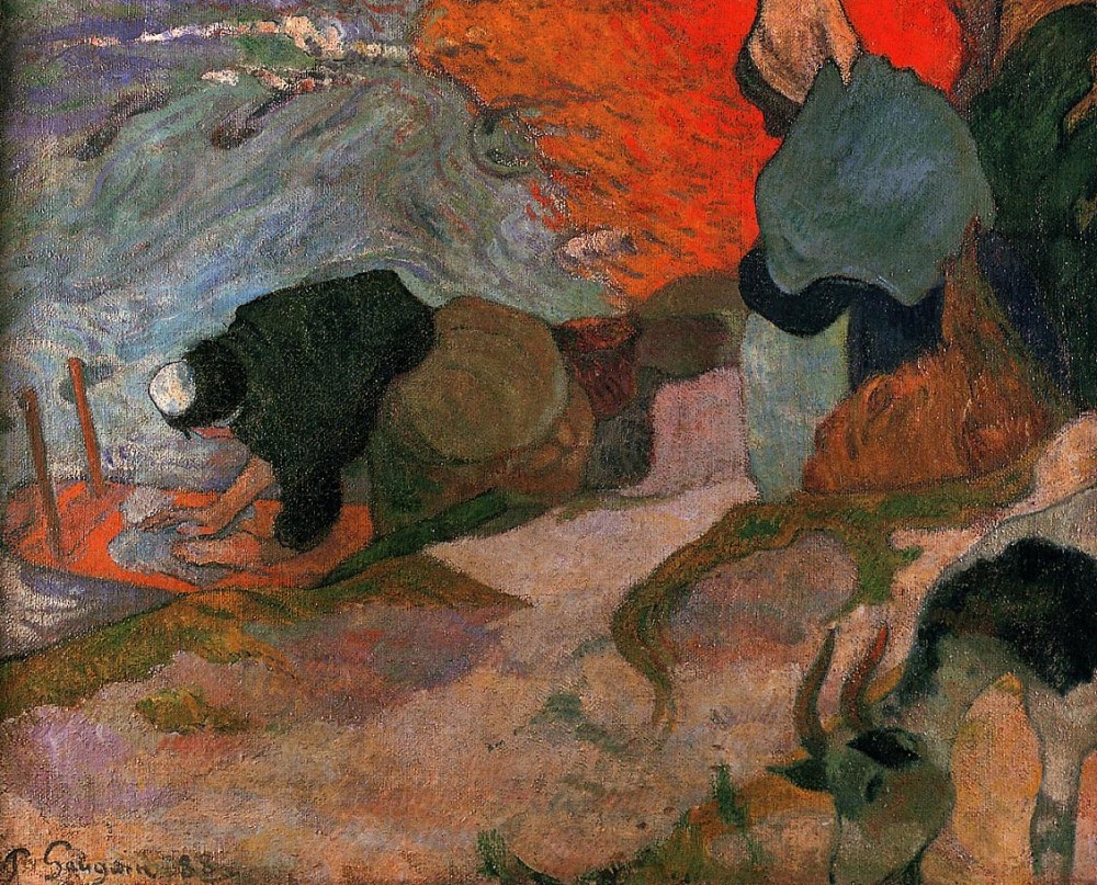 Washerwomen by Eugène Henri Paul Gauguin