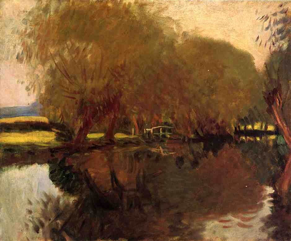 A Backwater at Calcot Near Reading by John Singer Sargent