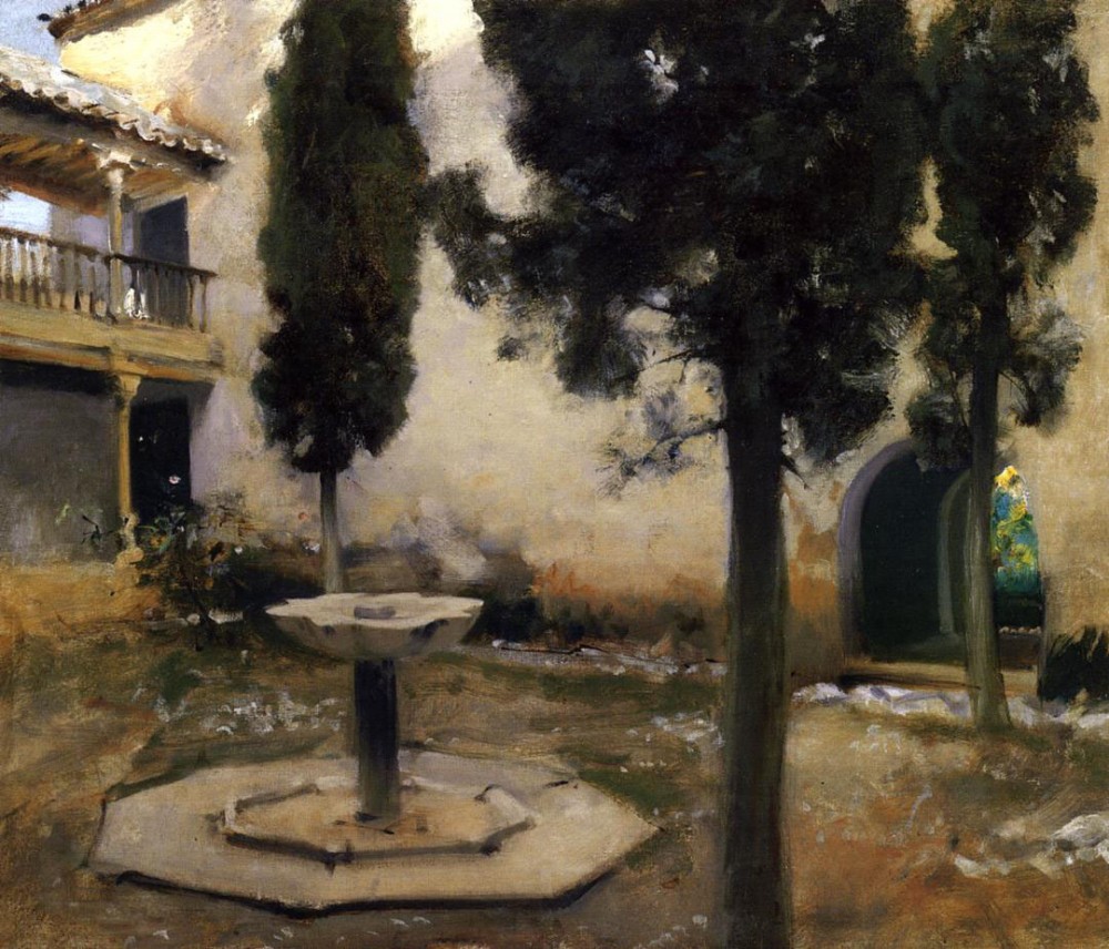 Alhambra Patio de la Reja by John Singer Sargent