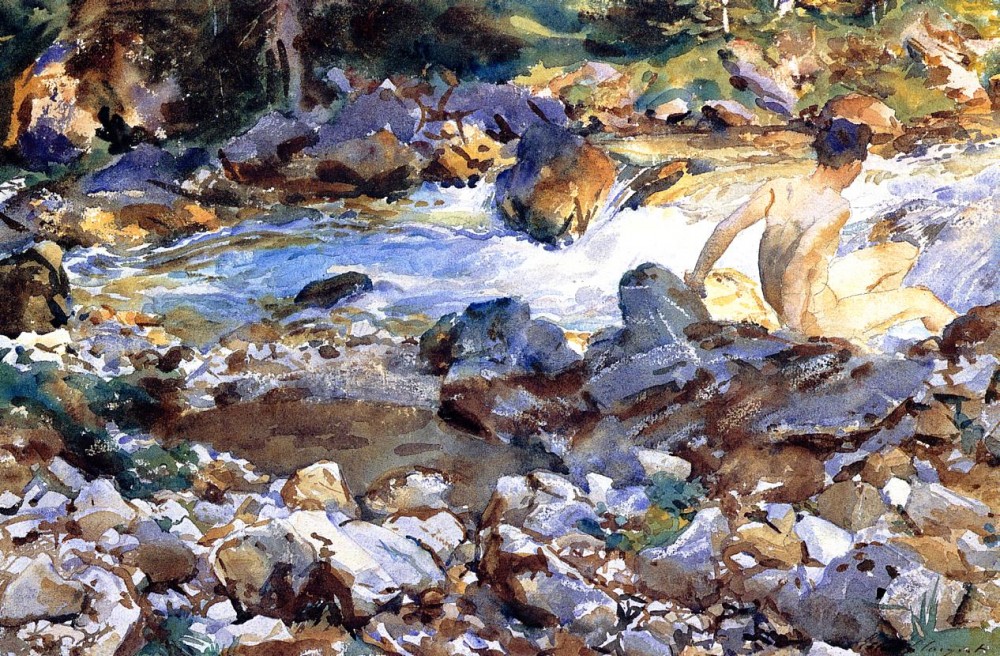Mountain Stream by John Singer Sargent
