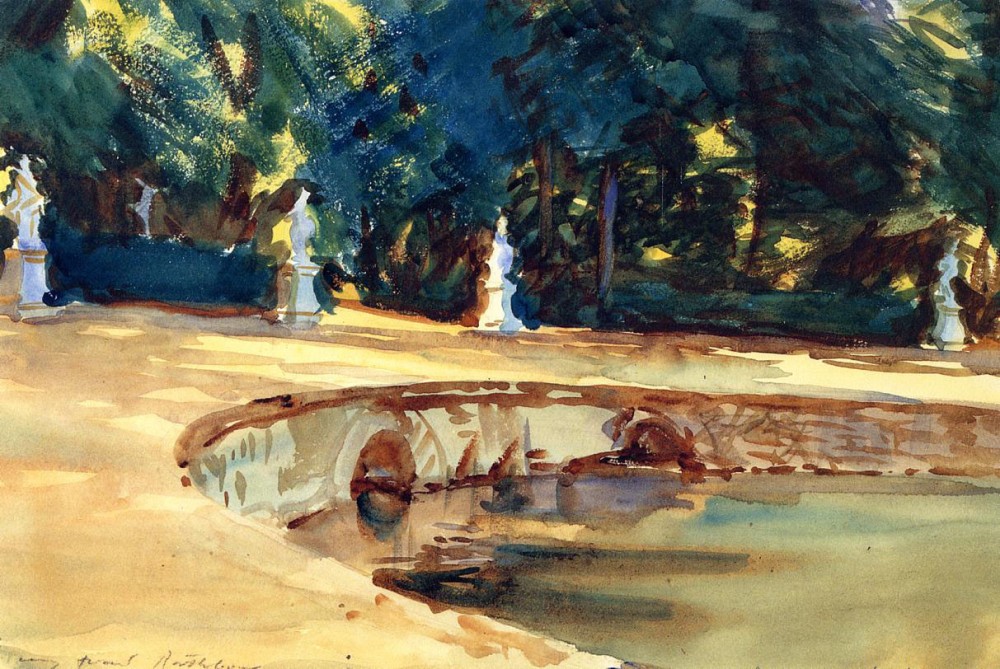 Pool in the Garden of La Granja by John Singer Sargent