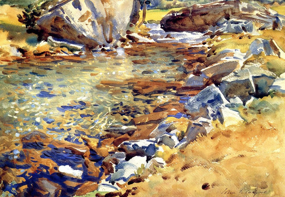 Brook among Rocks by John Singer Sargent