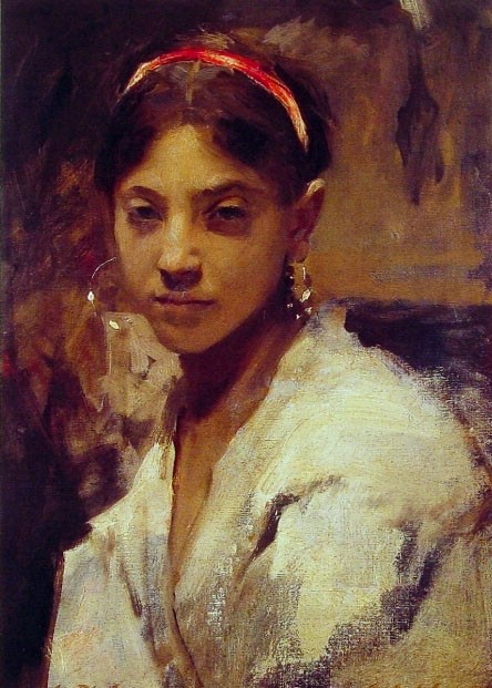 Head of a Capril Girl by John Singer Sargent