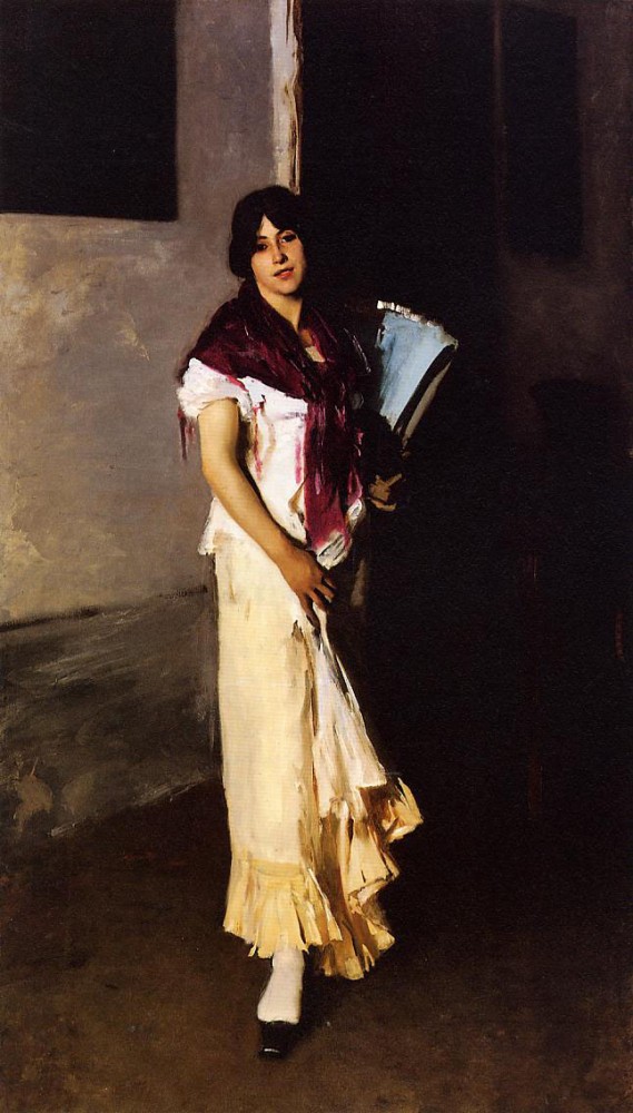 Italian Girl with Fan by John Singer Sargent