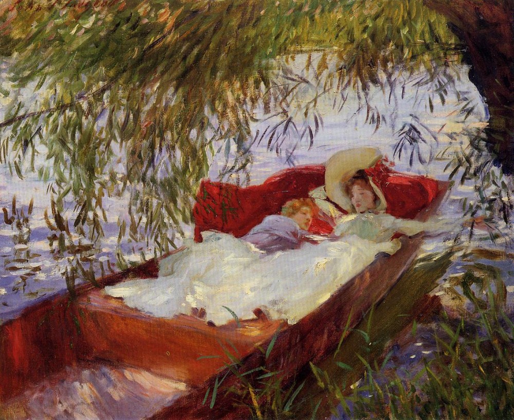 Two Women Asleep in a Punt under the Willows by John Singer Sargent