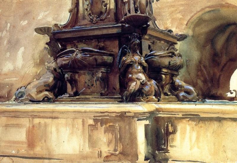 Bologna Fountain by John Singer Sargent