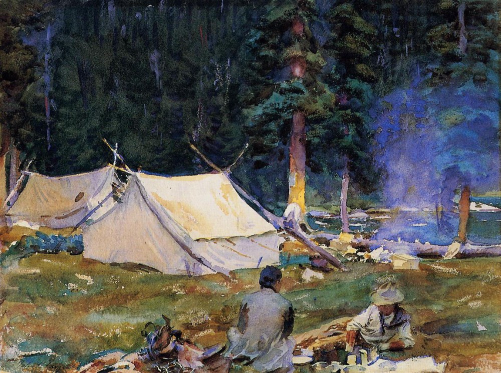 Camping at Lake O-Hara by John Singer Sargent