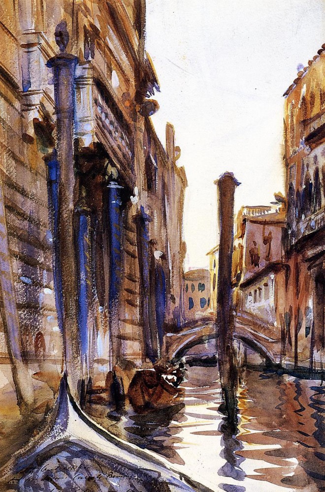 Side Canal in Venice by John Singer Sargent