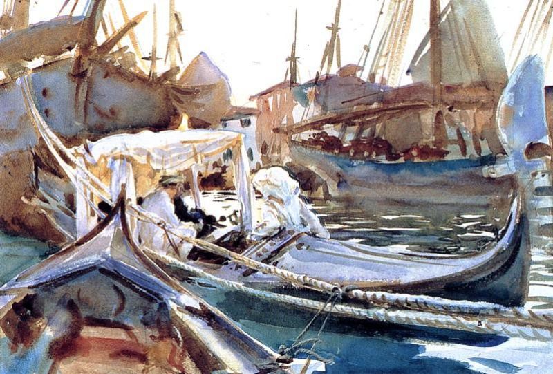 Sketching on the Giudecca by John Singer Sargent