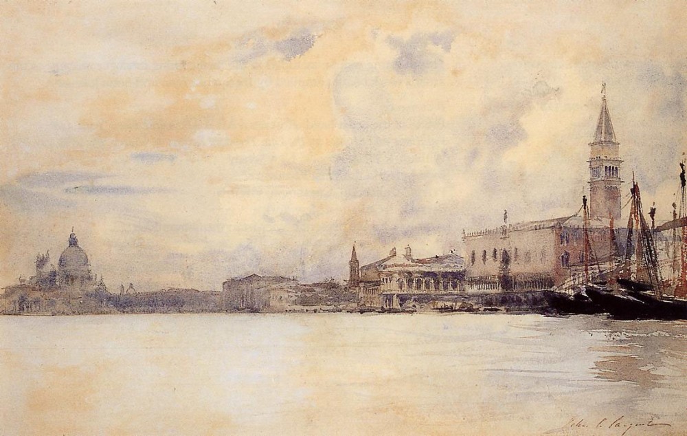The Entrance to the Grand Canal Venice by John Singer Sargent