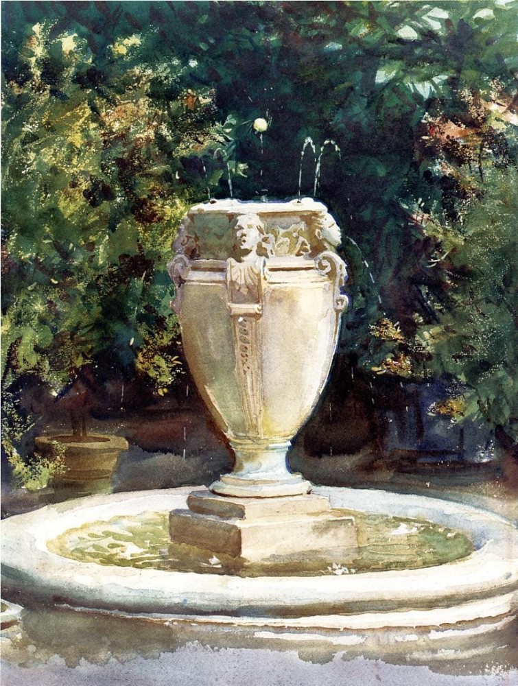 Vase Fountain Pocantico by John Singer Sargent