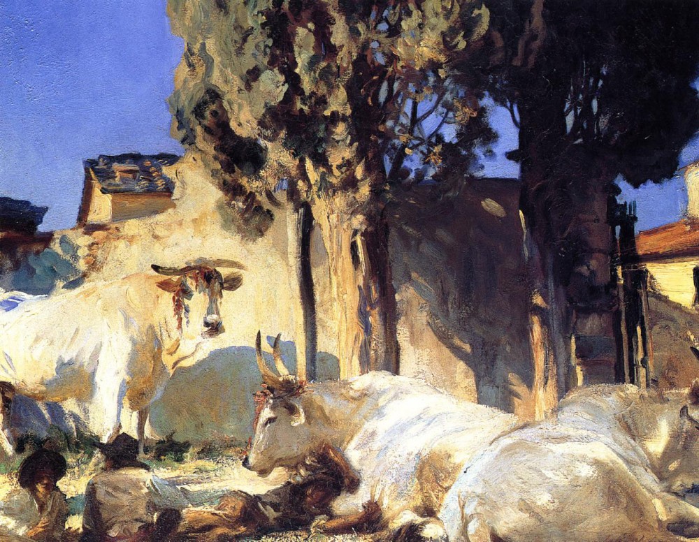 Oxen Resting2 by John Singer Sargent