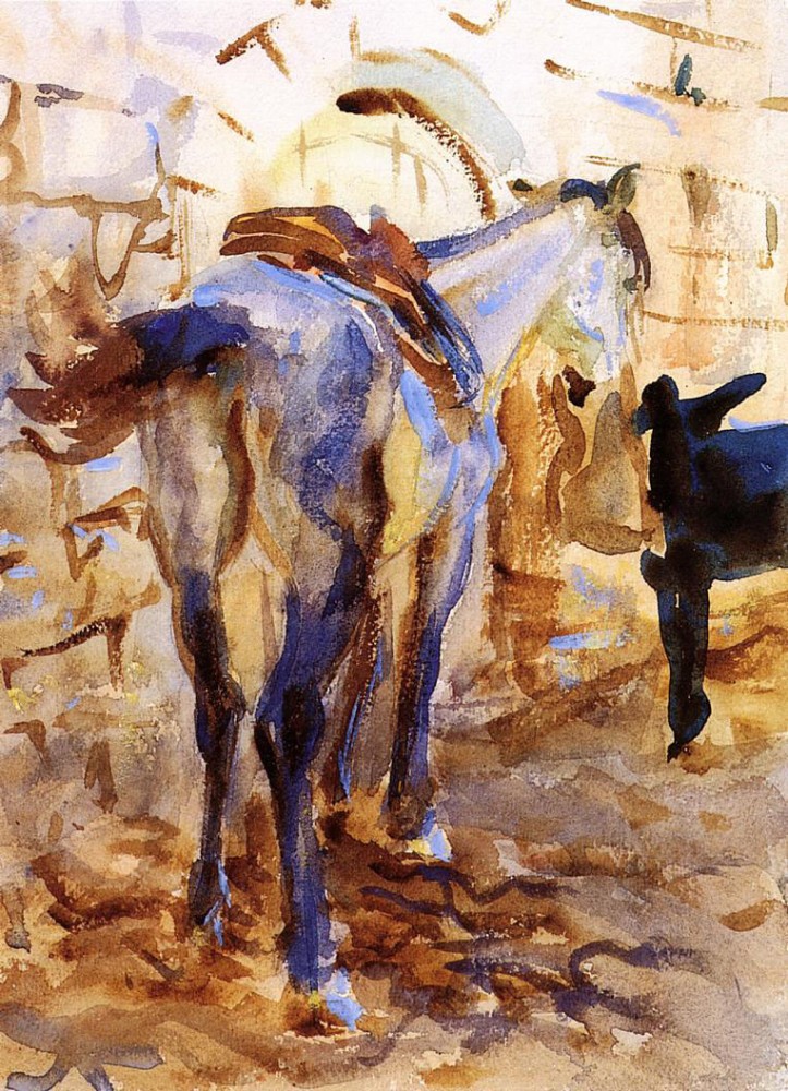 Saddle Horse Palestine by John Singer Sargent