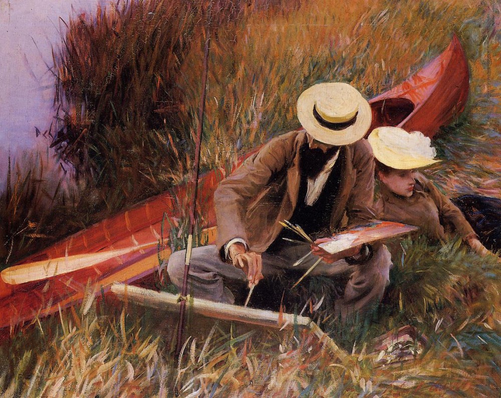 Paul Helleu Sketching with His Wife by John Singer Sargent