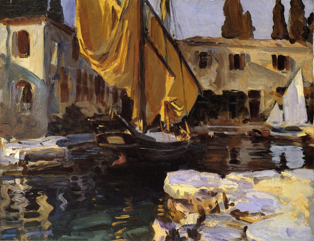 Boat with The Golden Sail San Vigilio by John Singer Sargent