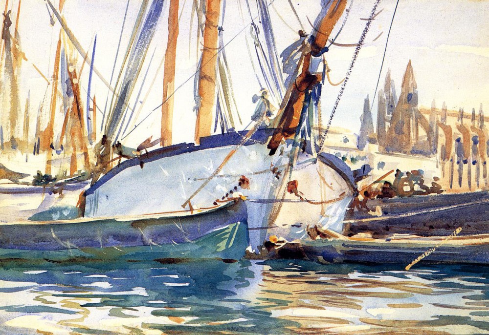 Shipping Majorca by John Singer Sargent