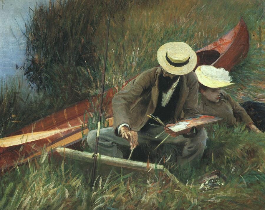 Sketching with his Wife by John Singer Sargent