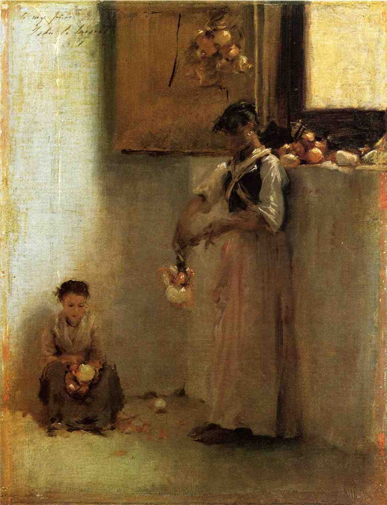 Stringing Onions by John Singer Sargent