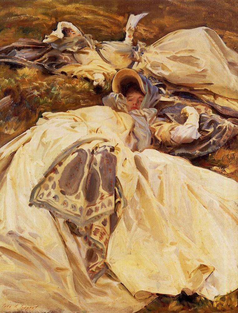 Two Girls in White Dresses by John Singer Sargent